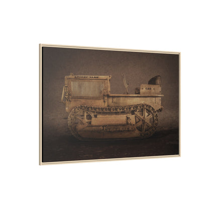Vintage CAT 10 'TEN' Crawler | Framed Wall Art on Stretched Canvas