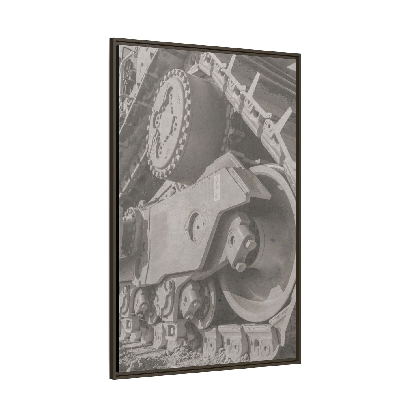 Epic D8 Dozer Triptych | Light Gray | Center Panel | Jondo | Matte Canvas Print (Framed)