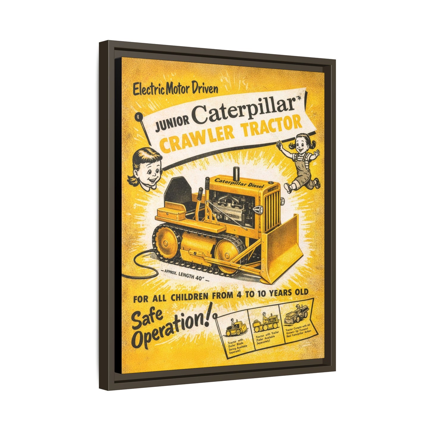 Junior Crawler Vintage Advertisement Art | Framed Wall Art on Canvas