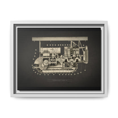 Vintage D7 Crawler Cutaway | Framed Wall Art on Matte Canvas