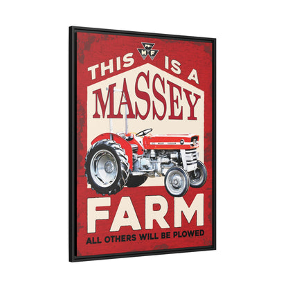 This is a Farm Vintage Advertisement Wall Art on Framed Canvas  | Vintage Dealership Sign