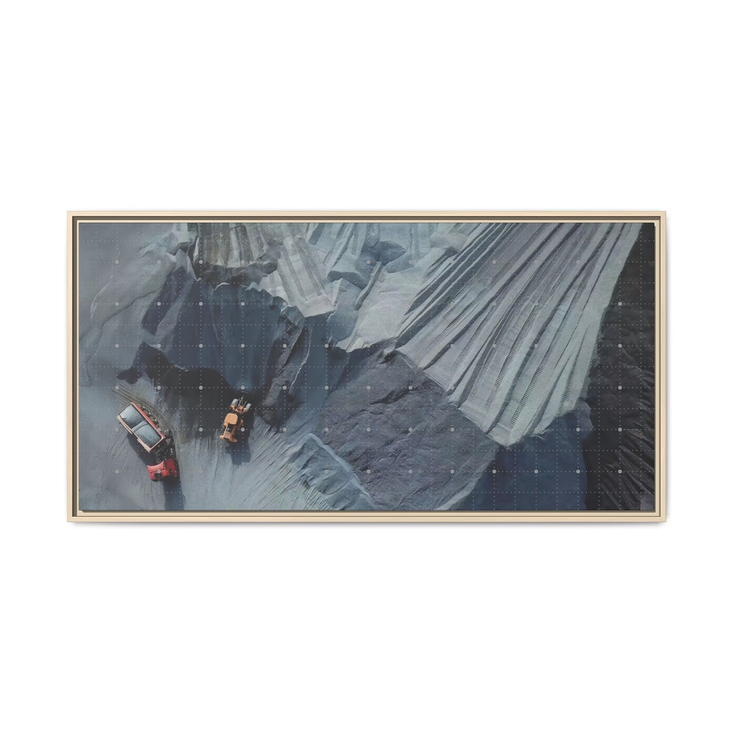 Drone Photo Job Site - Earth Moving - Photo Art on Framed Canvas