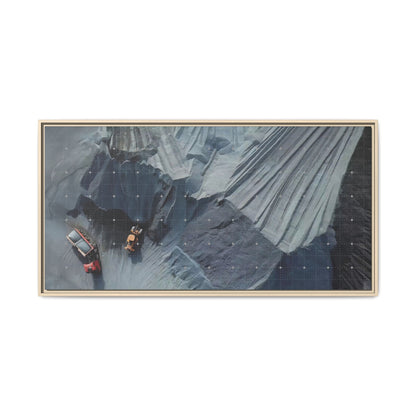 Drone Photo Job Site - Earth Moving - Photo Art on Framed Canvas