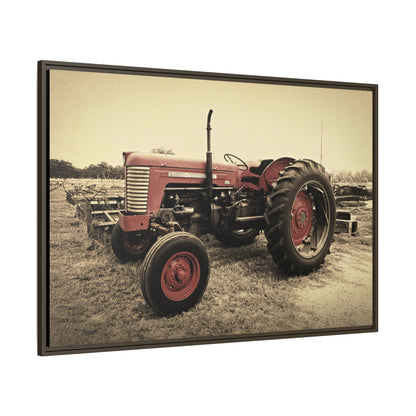 Vintage Massey MF 35 Workhorse in Field - Framed Wall Art Canvas