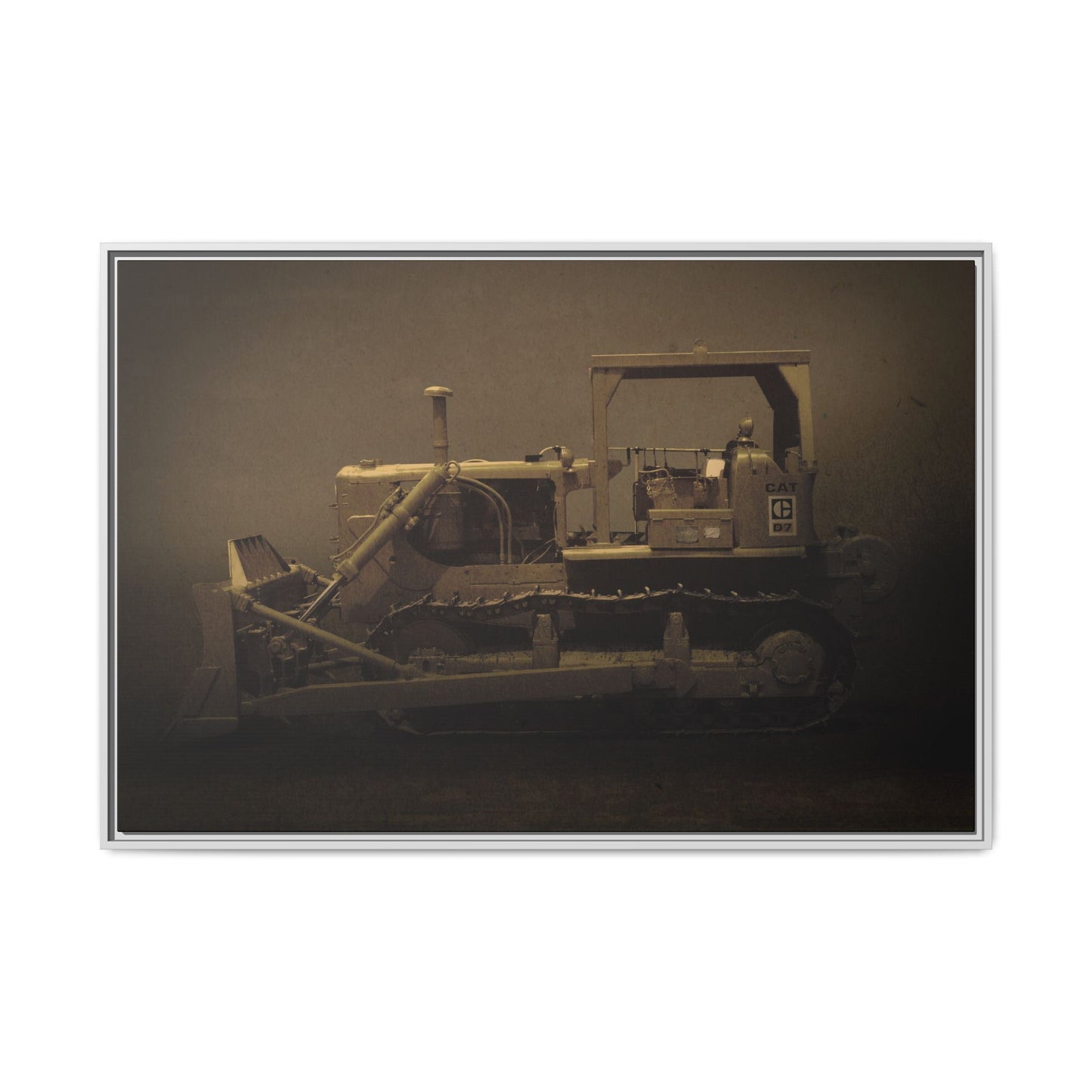 Classic D7 Dozer | Framed Wall Art on Stretched Canvas
