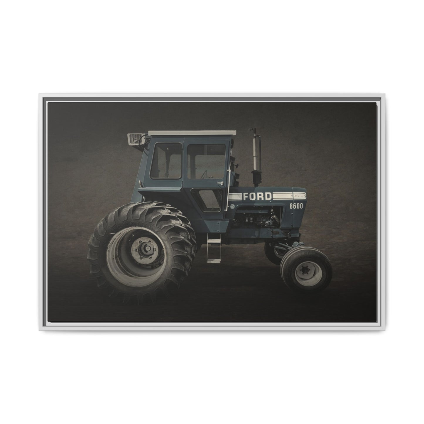 Vintage Ford 8600 Tractor Photo Wall Art on Canvas