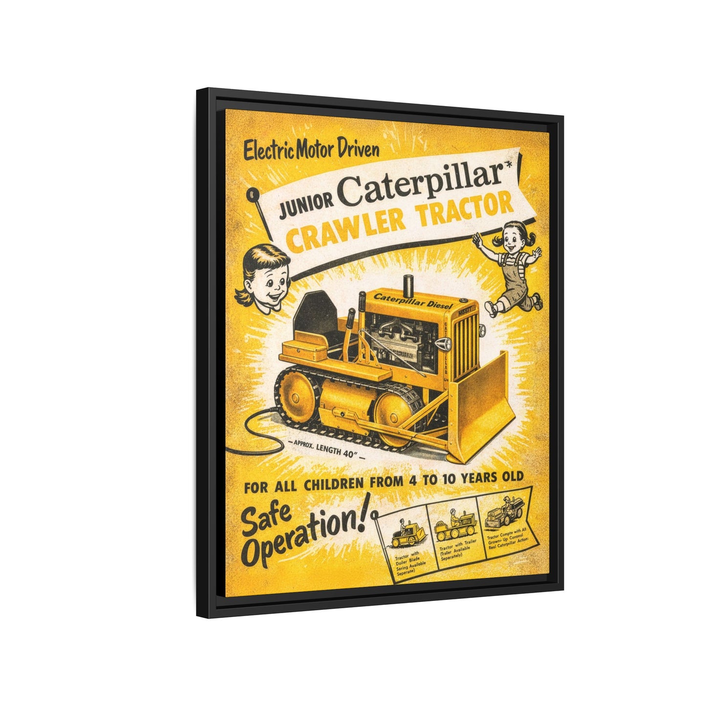 Junior Crawler Vintage Advertisement Art | Framed Wall Art on Canvas