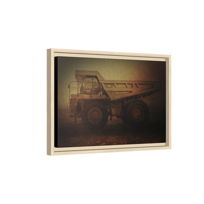 Big Wheel 777 Hauler Framed Wall Art on Stretched Canvas