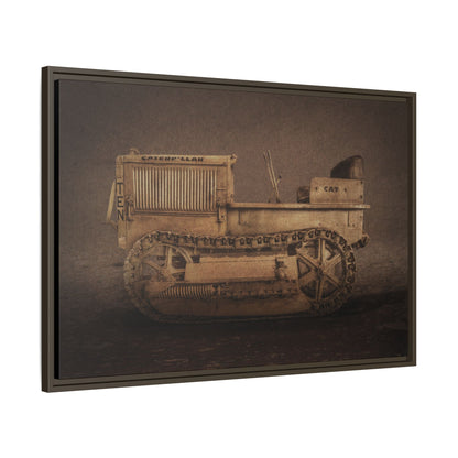 Vintage CAT 10 'TEN' Crawler | Framed Wall Art on Stretched Canvas