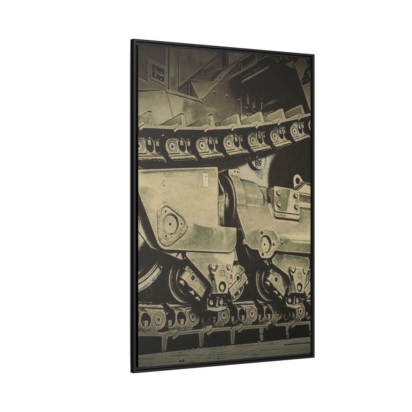 D11 Track Action | Triptych | Center Panel | Framed