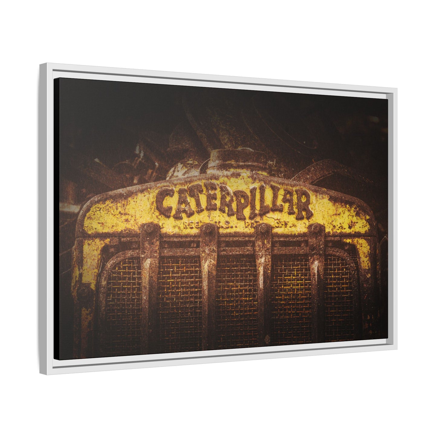 Weathered & Worn Vintage Crawler Grill | Framed Wall Art on Stretched Canvas