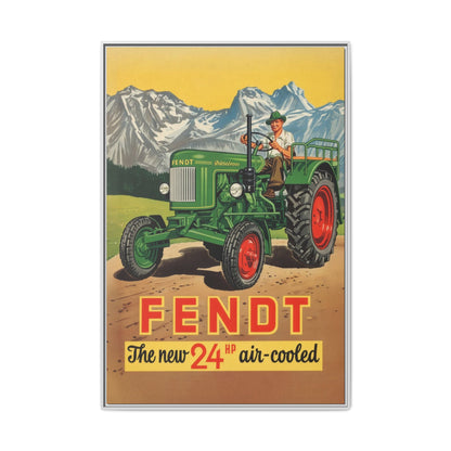 Vintage Fendt Air Cooled 24 Advertisement- Vintage Wall Art on Framed Canvas