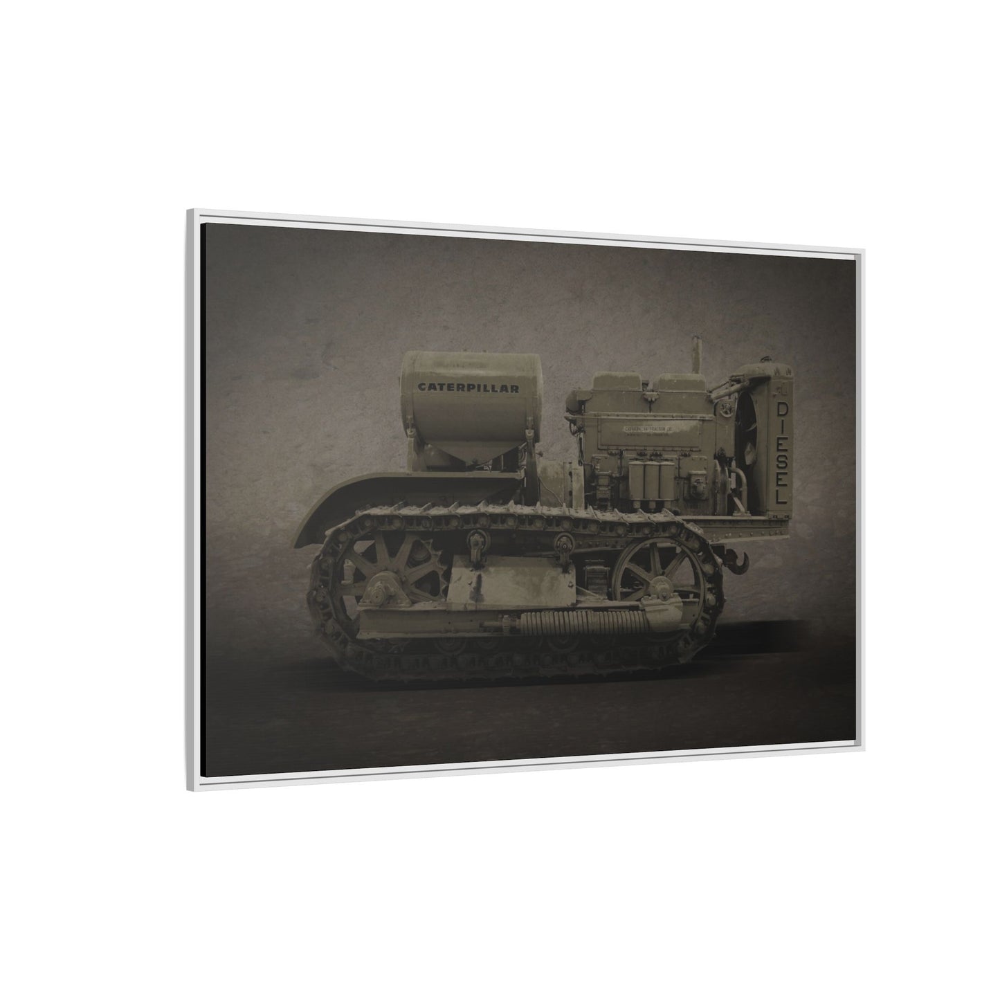 Vintage 60 'Diesel' Crawler | Framed Photo Wall Art on Canvas