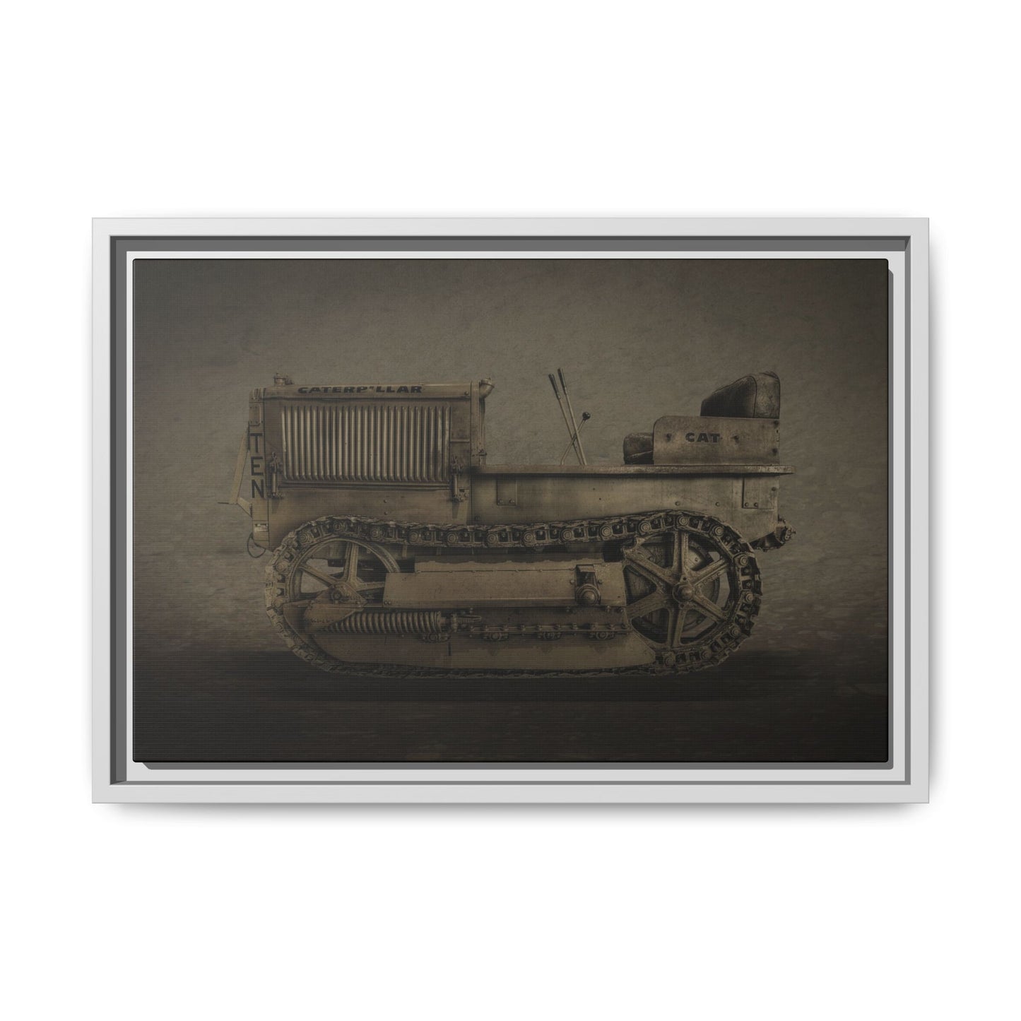Vintage Crawler 10 'TEN' Tractor | Photo Wall Art on Framed Canvas