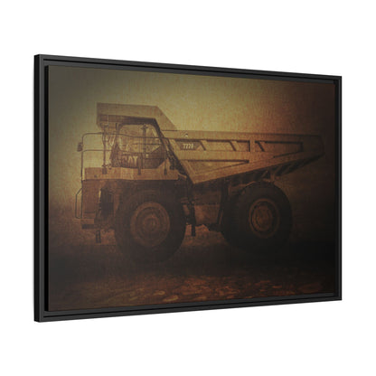 Big Wheel 777 Hauler Framed Wall Art on Stretched Canvas