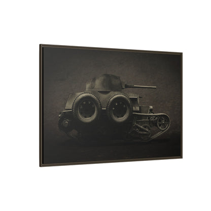 Vintage WWII  Schofield Tank Photo Art on Framed Canvas