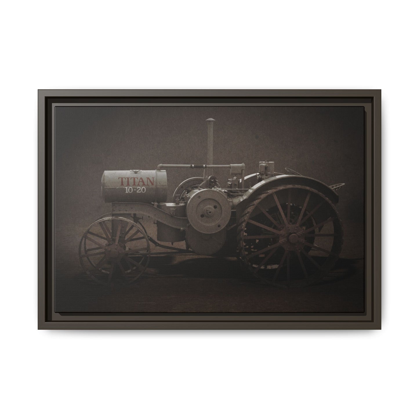 Vintage International Titan 10-20 Tractor | Framed Wall Art on Stretched Canvas