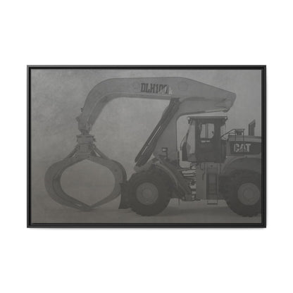 Wheel Loader with Grapple Side View | Framed Photo Wall Art on Canvas