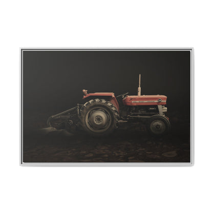 Vintage Massey 135 with Plow Photo Wall Art on Canvas