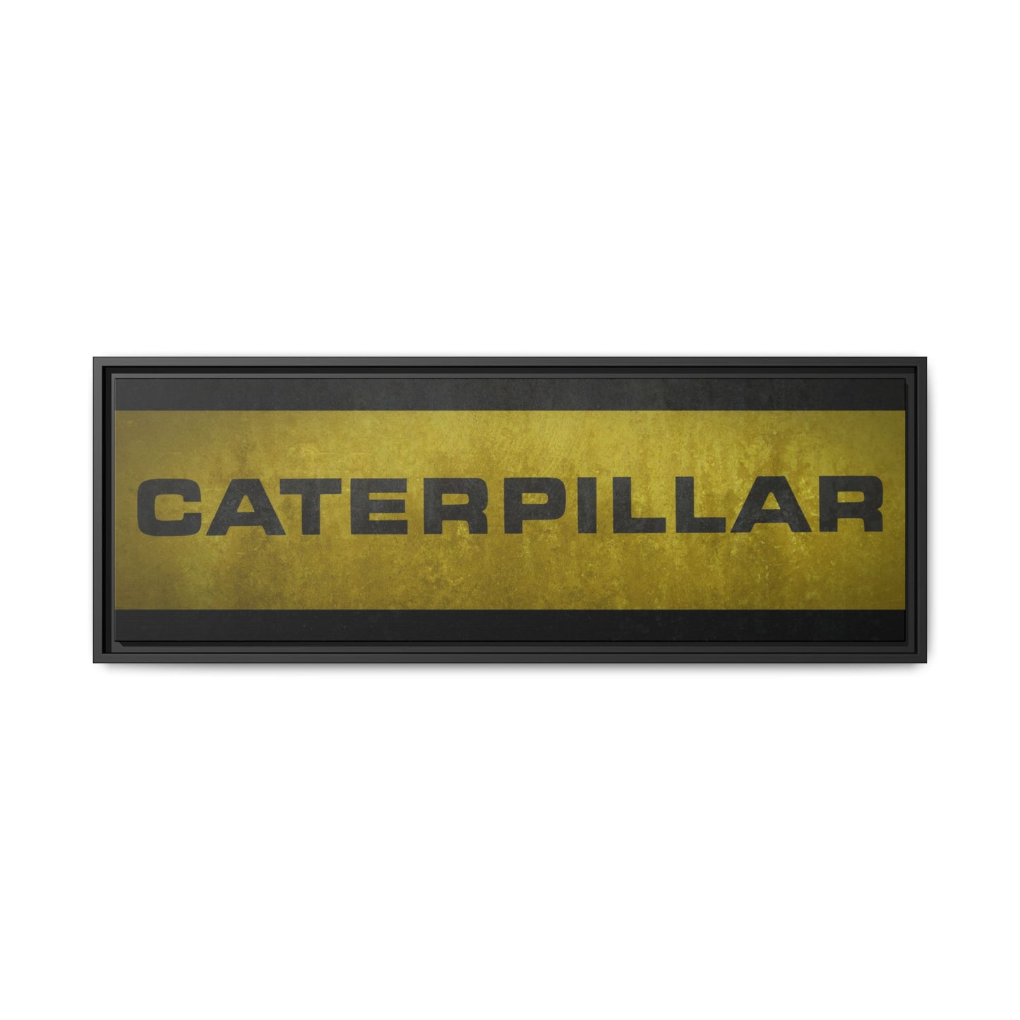 Big Yellow Vintage Lettering | Framed Canvas Wall Art