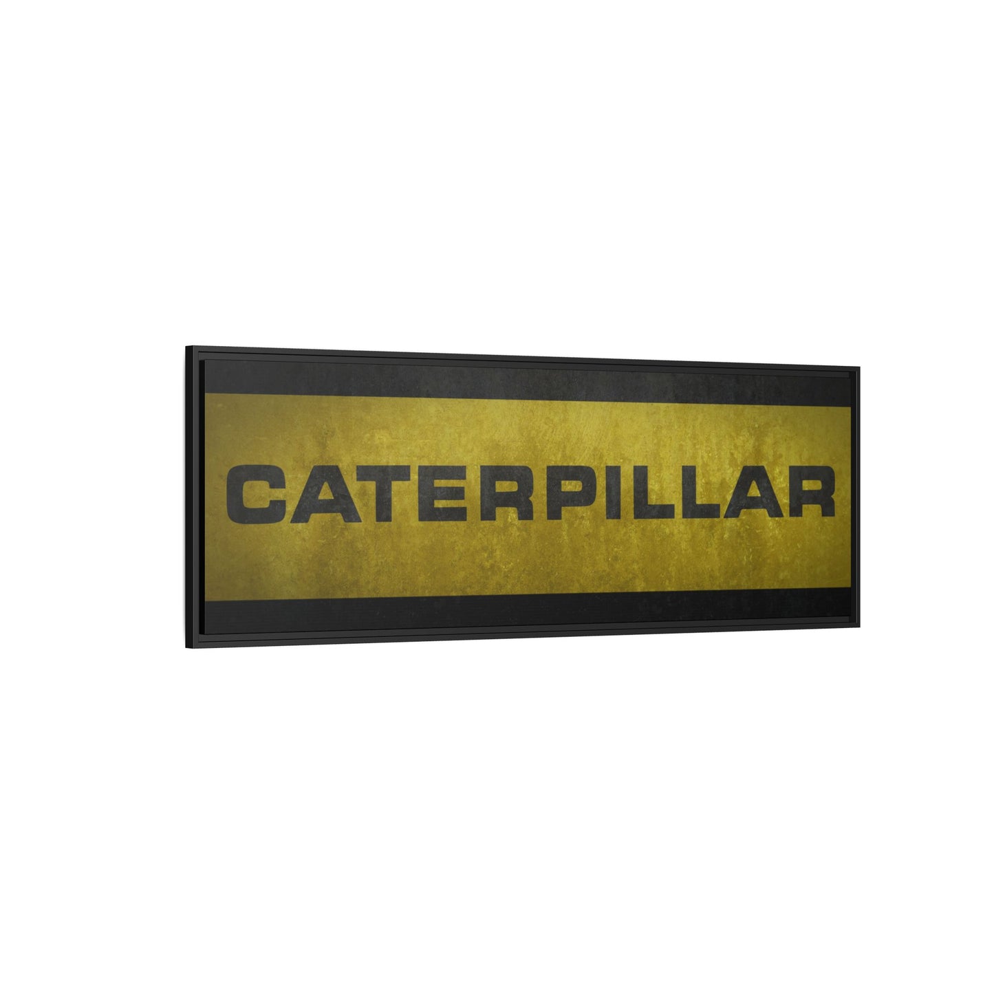 Big Yellow Vintage Lettering | Framed Canvas Wall Art