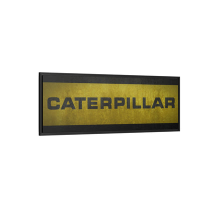 Big Yellow Vintage Lettering | Framed Canvas Wall Art