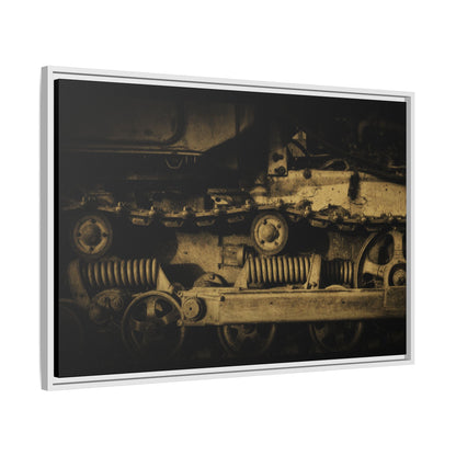 Dramatic Crawler Tracks | Framed Wall Art on Stretched Canvas