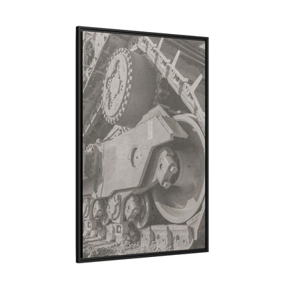 Epic D8 Dozer Triptych | Light Gray | Center Panel | Jondo | Matte Canvas Print (Framed)