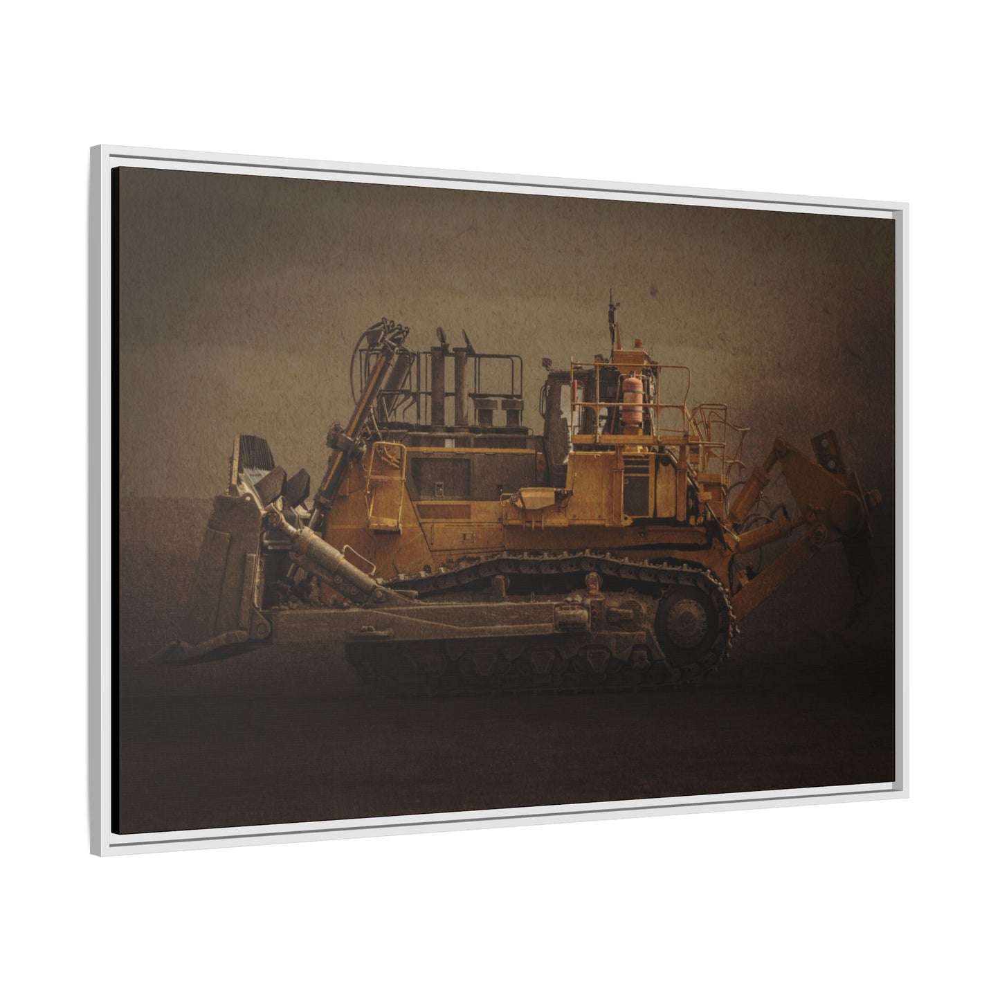 Big Komatsu Dozer | Framed Wall Art on Stretched Canvas