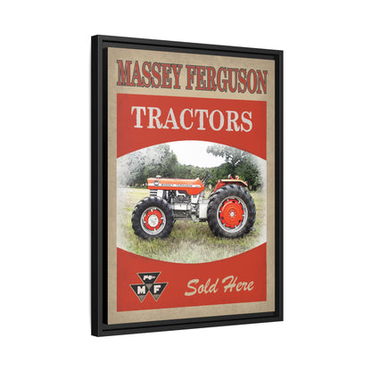 Massey Tractors Sold Here Vintage Advertisement Wall Art on Framed Canvas