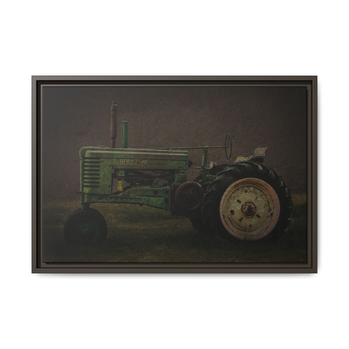 Vintage Weathered John Deere Model G | Framed Wall Art on Stretched Canvas