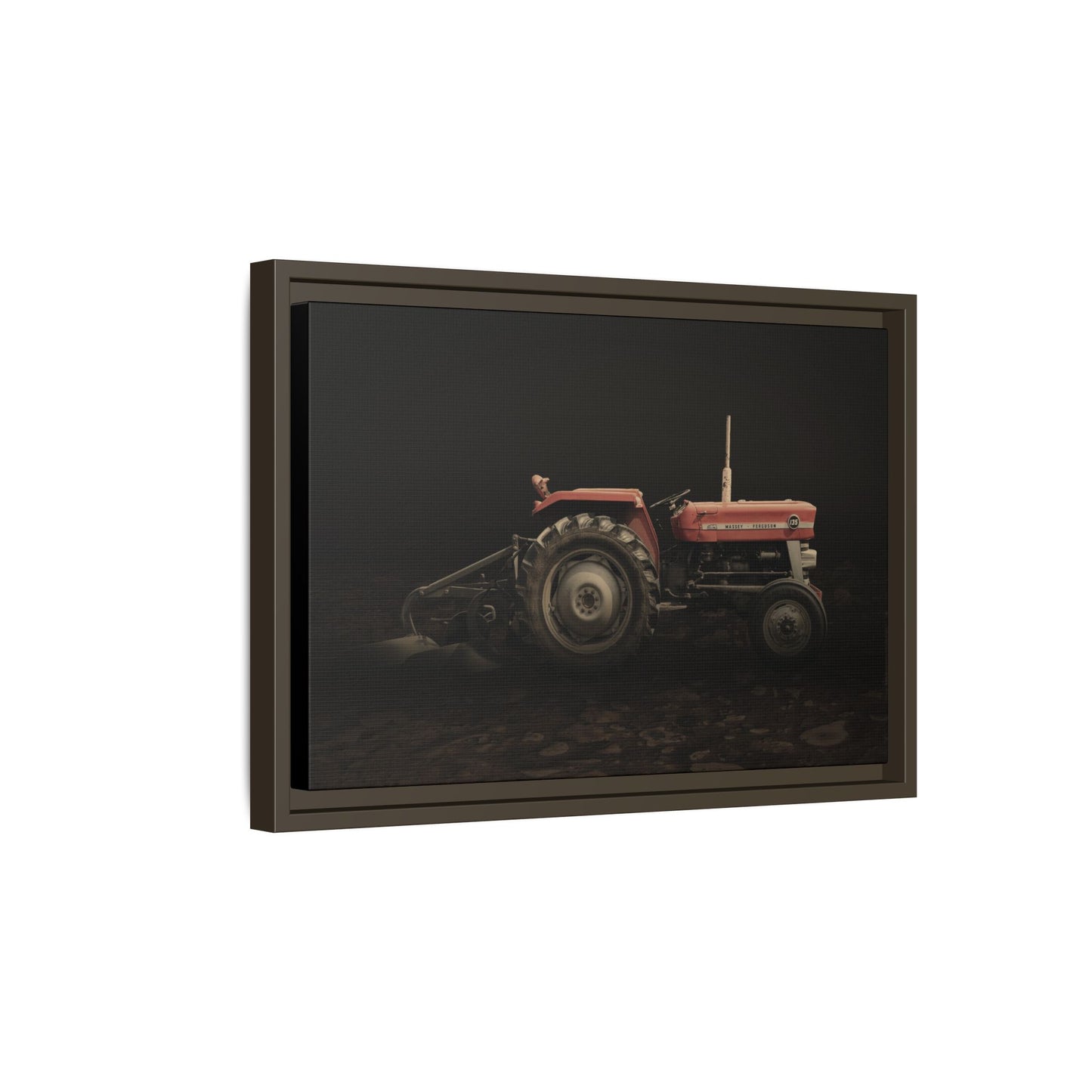Vintage Massey 135 with Plow Photo Wall Art on Canvas