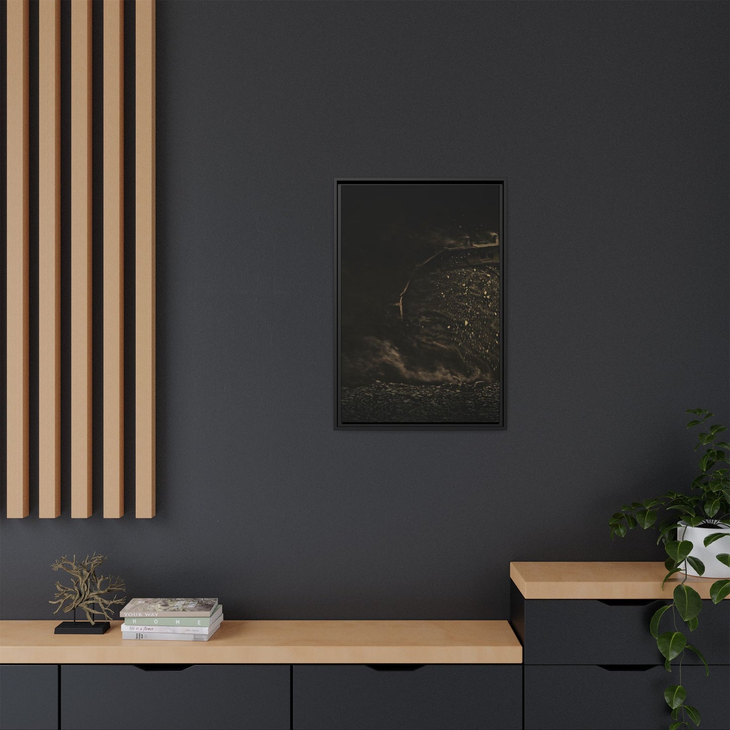 Epic Dozer Track Triptych Left | Matte Canvas Print (Framed)