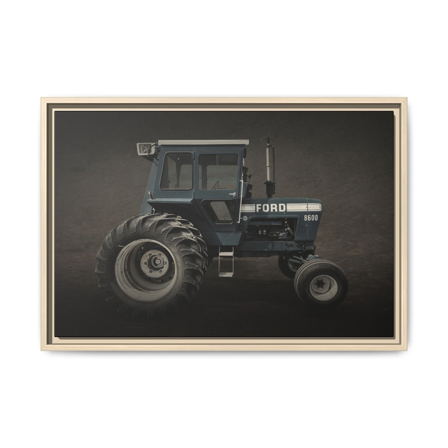 Vintage Ford 8600 Tractor Photo Wall Art on Canvas