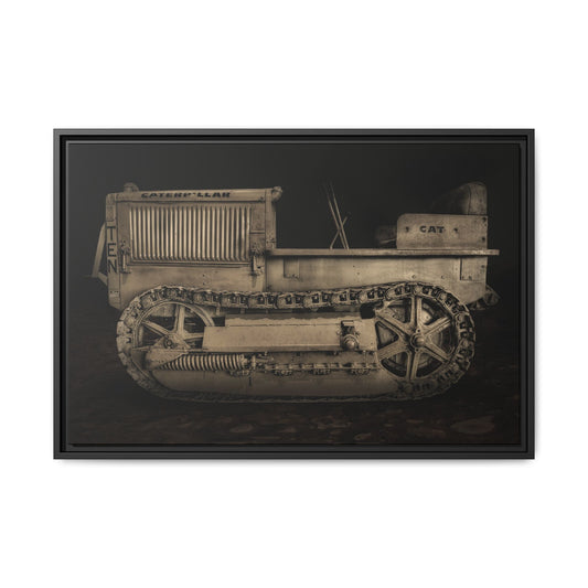 Vintage Caterpillar CAT TEN Crawler Tractor Photo Wall Art on Framed Canvas