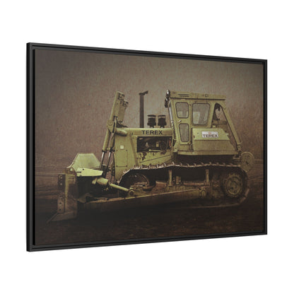 Classic Terex Dozer | Framed Wall Art on Stretched Canvas