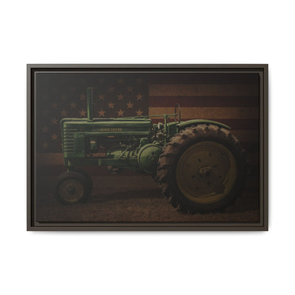 Patriotic John Deere Model G Tractor | Framed Wall Art on Stretched Canvas