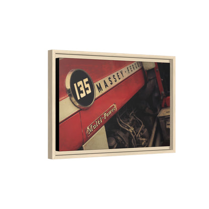 Vintage Massey 135 Close Up | Framed Wall Art on Stretched Canvas