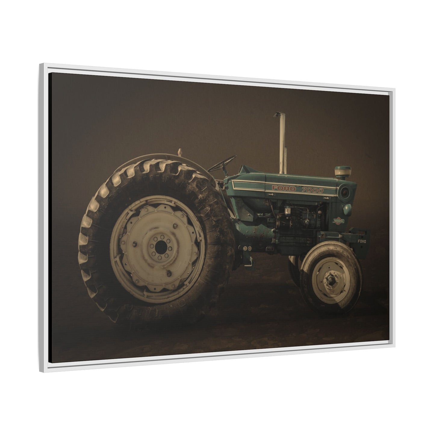 Classic Ford 7000 Tractor Photo Wall Art | Framed Stretched Canvas