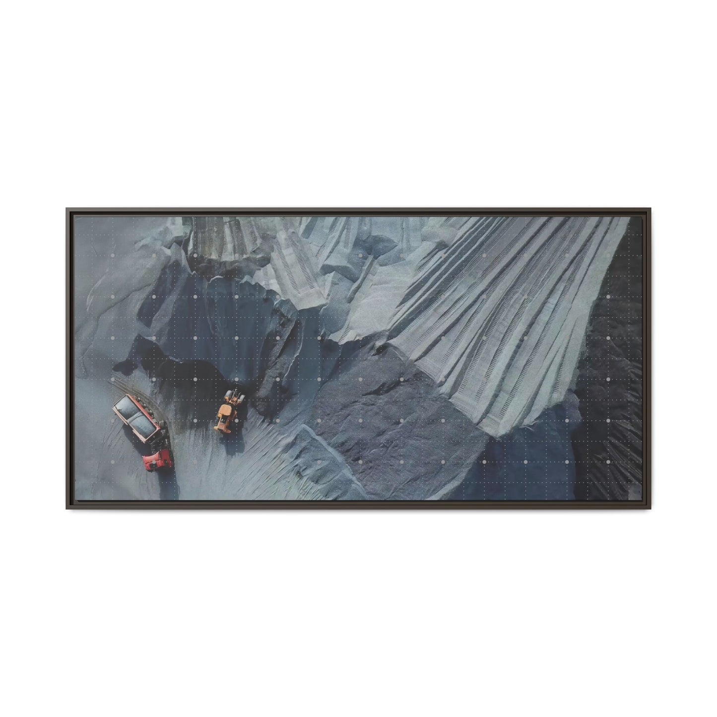 Drone Photo Job Site - Earth Moving - Photo Art on Framed Canvas