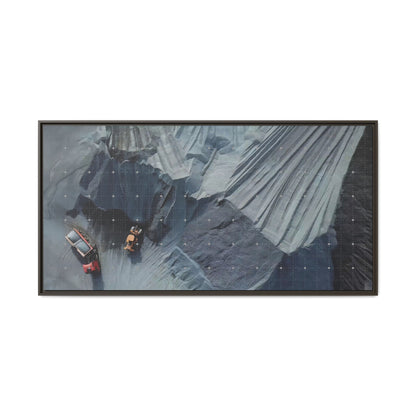 Drone Photo Job Site - Earth Moving - Photo Art on Framed Canvas