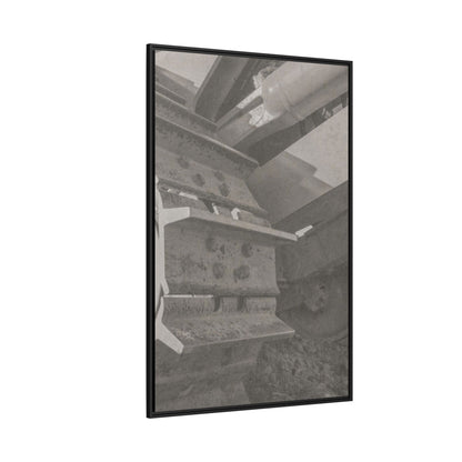 Epic D8 Dozer Triptych | Light Gray | Right  Panel | Jondo | Matte Canvas Print (Framed)