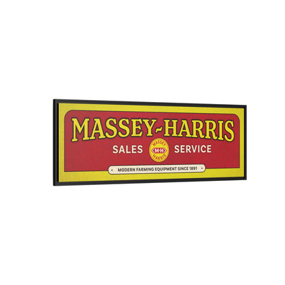 Vintage Massey Harris Dealership Sign | Framed Wall Art on Stretched Canvas