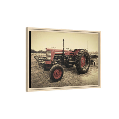 Vintage Massey MF 35 Workhorse in Field - Framed Wall Art Canvas
