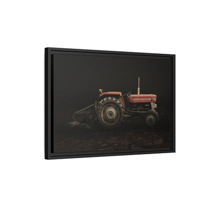 Vintage Massey 135 with Plow Photo Wall Art on Canvas