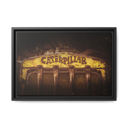 Weathered & Worn Vintage Crawler Grill | Framed Wall Art on Stretched Canvas