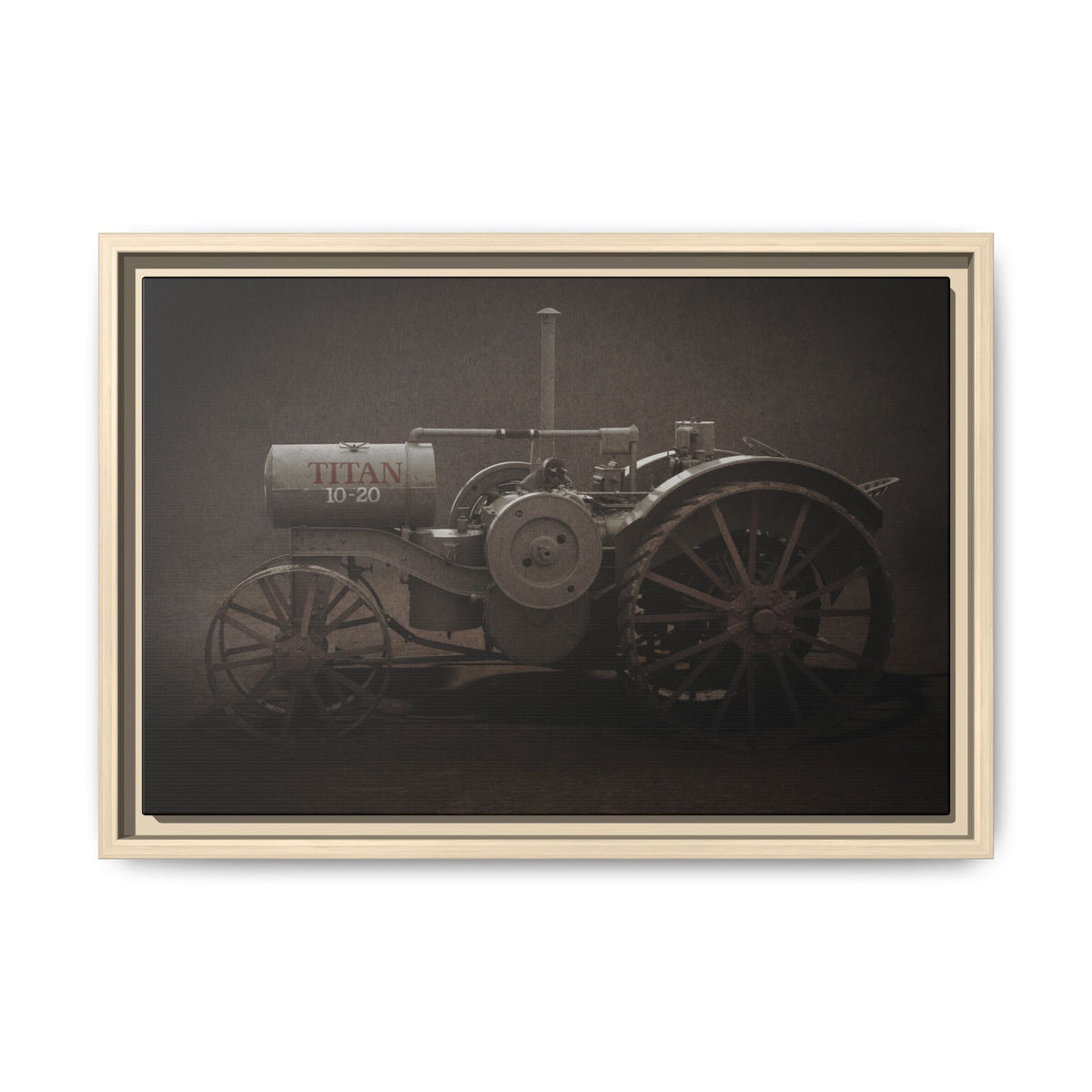 Vintage International Titan 10-20 Tractor | Framed Wall Art on Stretched Canvas