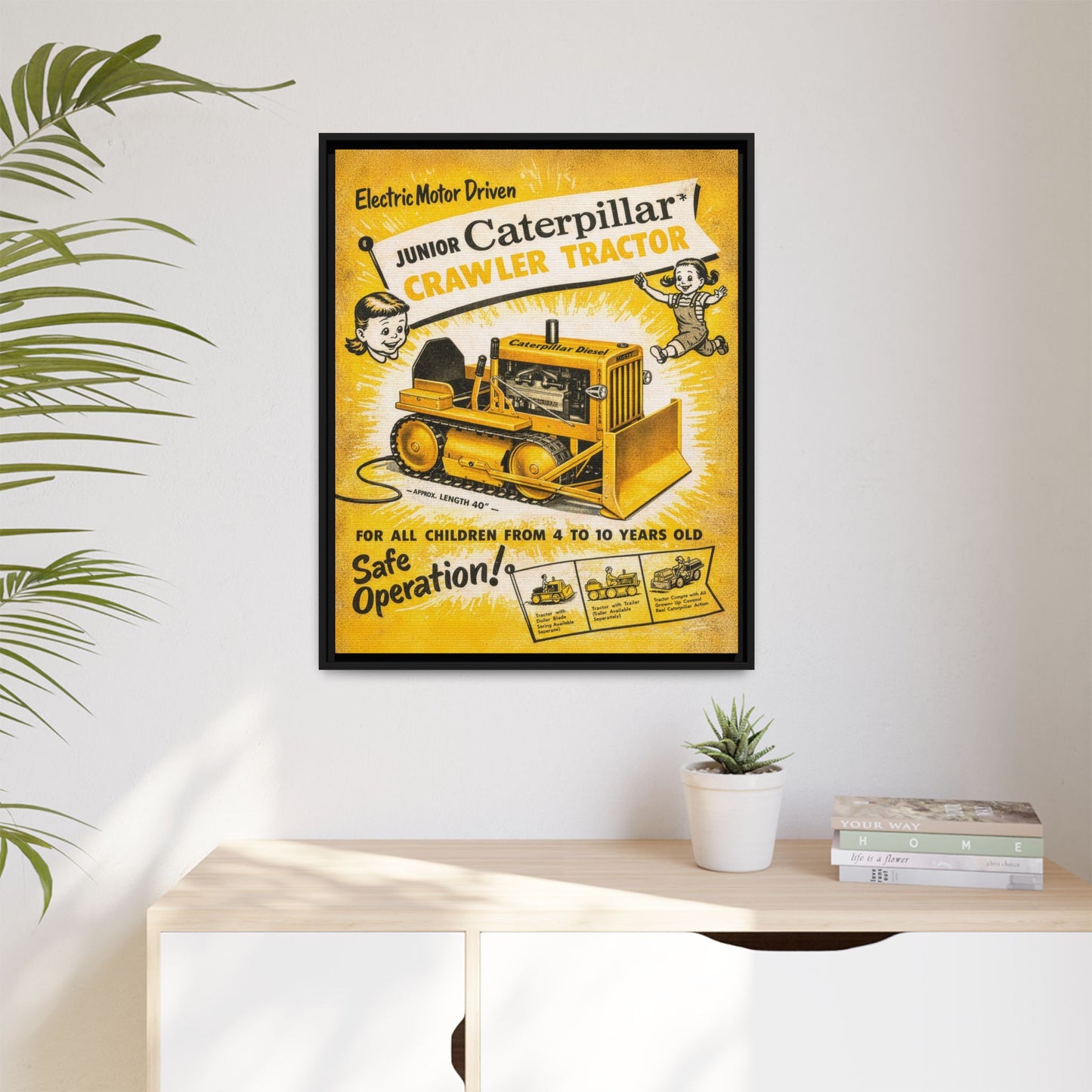 Junior Crawler Vintage Advertisement Art | Framed Wall Art on Canvas