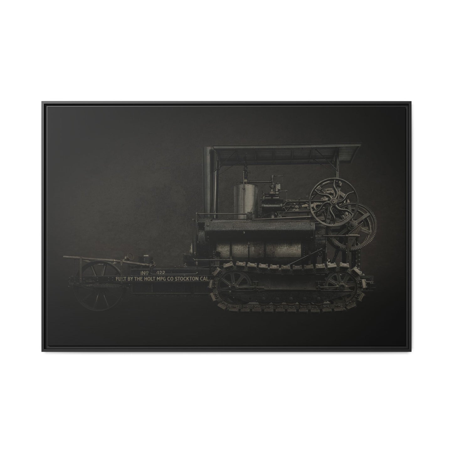 Vintage Holt Crawler Photo Wall Art on Canvas | Industrial Artwork