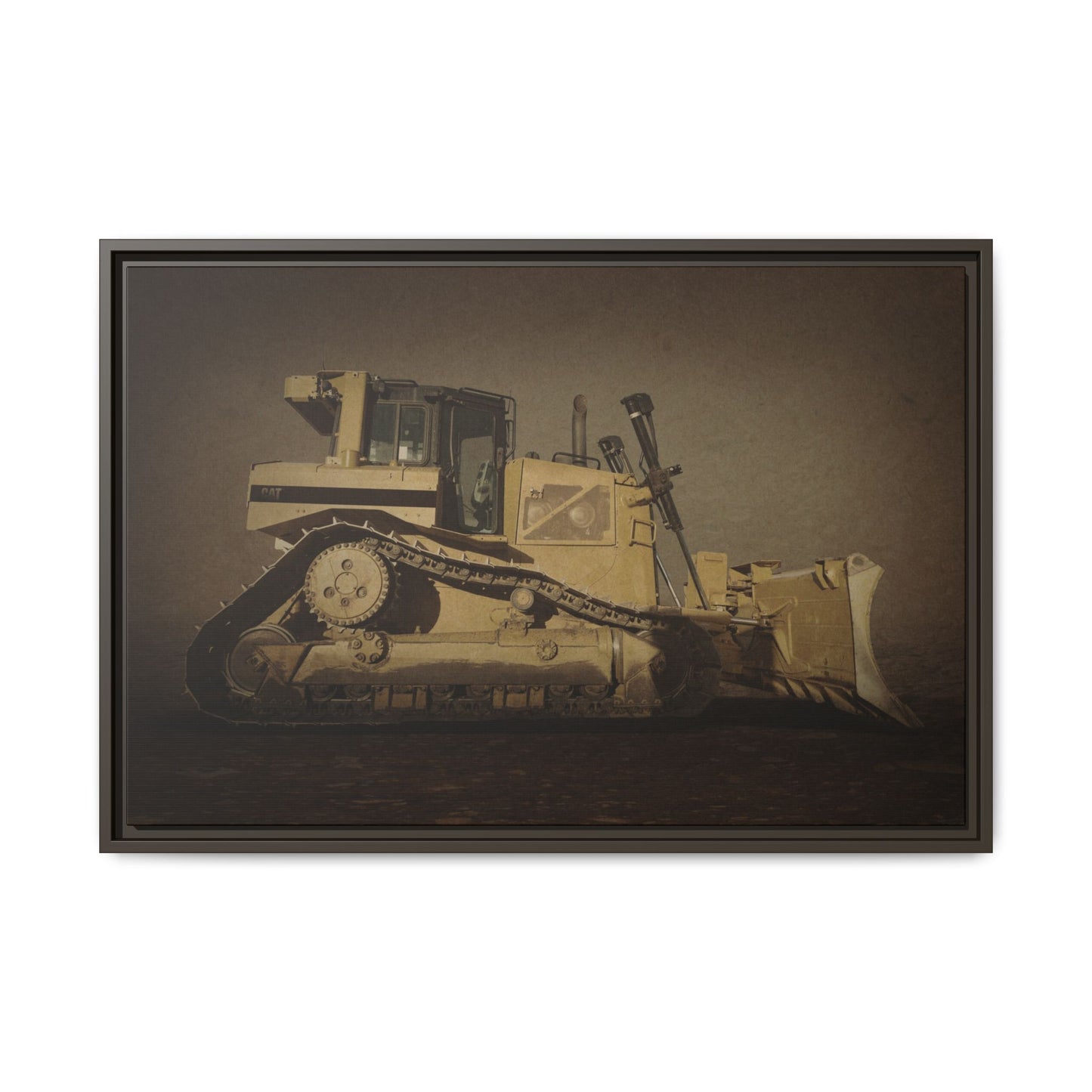D8 Classic 90's Dozer | Framed Wall Art on Stretched Canvas